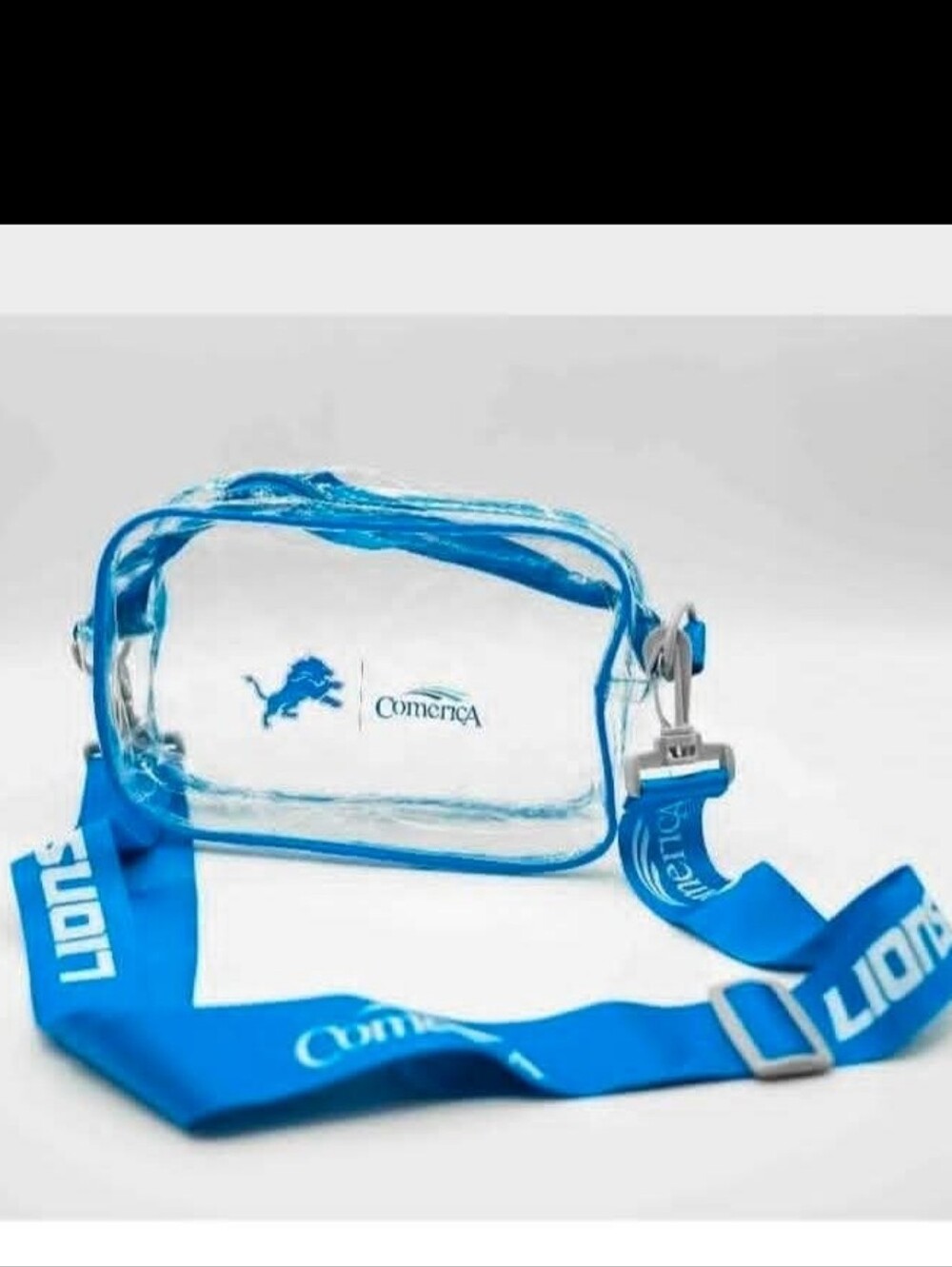 NWOT Detroit Lions Plastic Clear Crossbody Stadium Purse